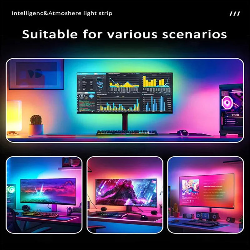LED Strip Lights for PC Monitor With App Controlled Gaming Backlight with Music Sync