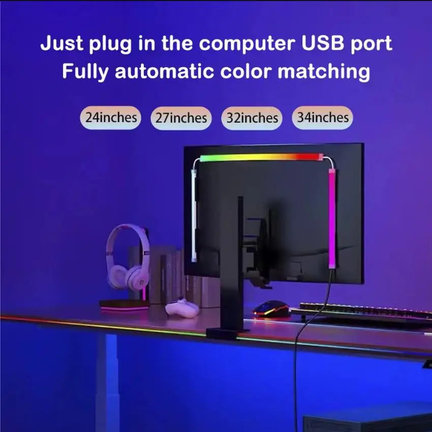 LED Strip Lights for PC Monitor With App Controlled Gaming Backlight with Music Sync