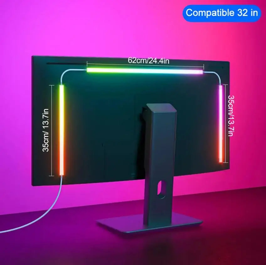 LED Strip Lights for PC Monitor With App Controlled Gaming Backlight with Music Sync